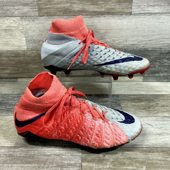 Nike Hypervenom Phantom III DF FG Soccer Cleats Wom 6.5 Orange Gray 881545-058 - Picture 1 of 8